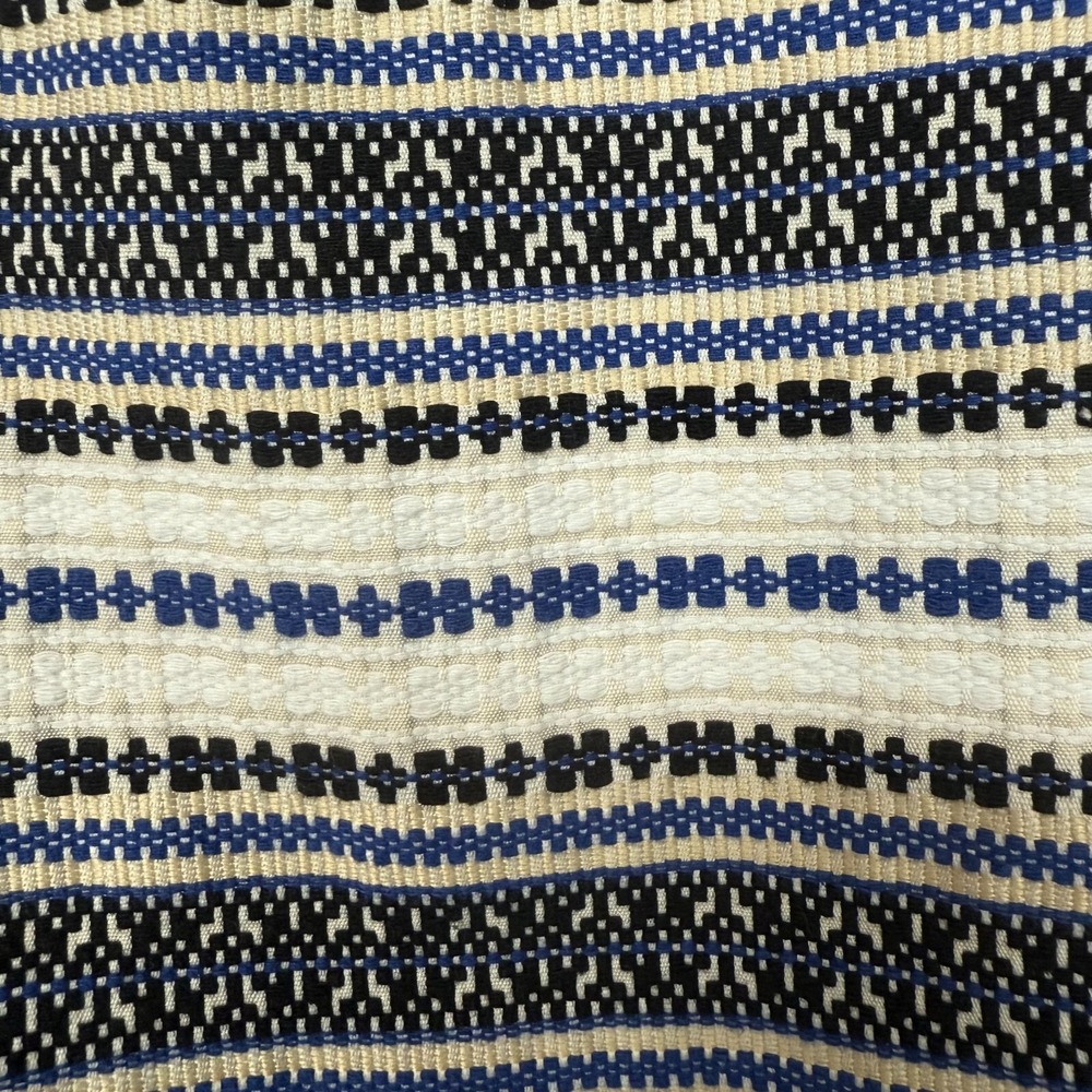 Gap Shorts Womens 12 Blue Black White Woven High Rise Side Zip Cotton Blend Boho - Picture 5 of 14